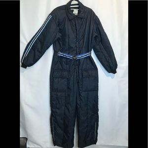 SEARS VINTAGE GUILTED COVERALLS (DARK NAVY BLUE)